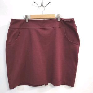 MOUNTAIN HARDWARE Skirt Womens XL Mini Maroon Red Knit Unlined Outdoors Hiking